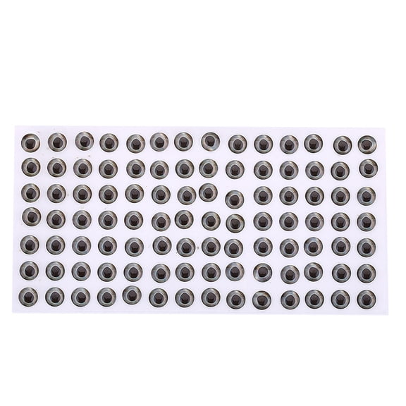 100Pcs/Lot Adhesive 4D Fly Tying Fishing Bait Fish Eyes Tackle Accessories (Silver)