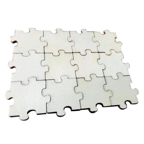 100Pcs/Lot DIY Wood Slices Puzzle,1.18inDouble-sided Blank Wooden Slices Puzzle,Building Block Jigsaw Picture Puzzle for Wedding Arts Crafts Party Decoration DIY HandCraft Accessory
