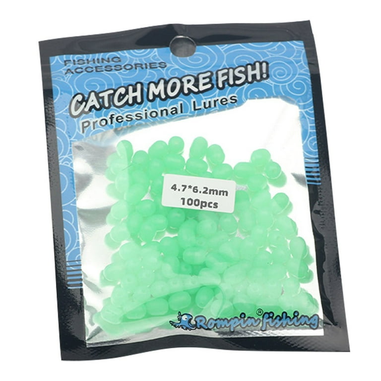 100Pcs Luminous Beads Soft Plastic Fishing Beads Round Float Balls