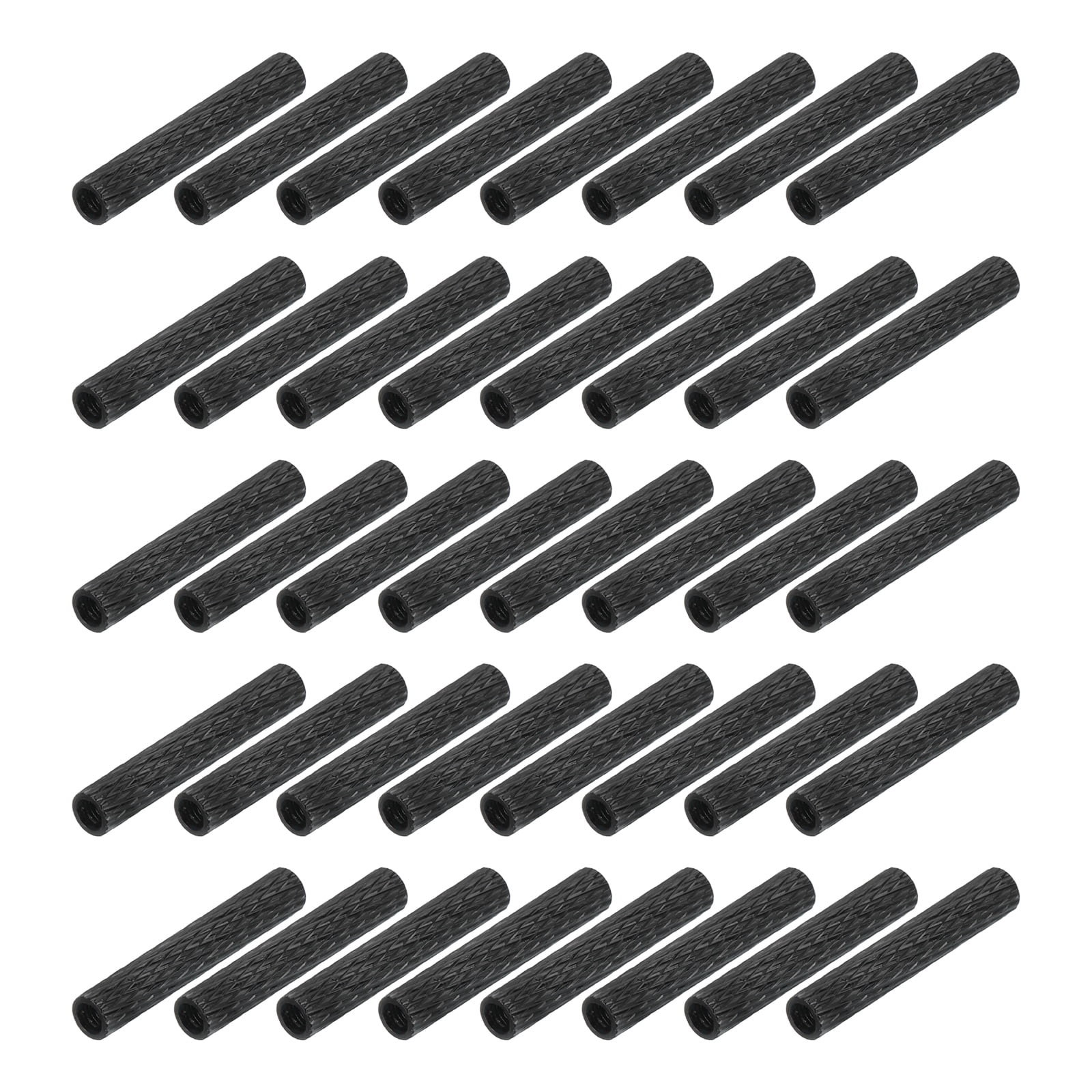 100Pcs M2 x 23mm Aluminum Knurled Spacer Standoff for RC Drone Quadcopter FPV Drone DIY Parts (Black, 4mm OD)