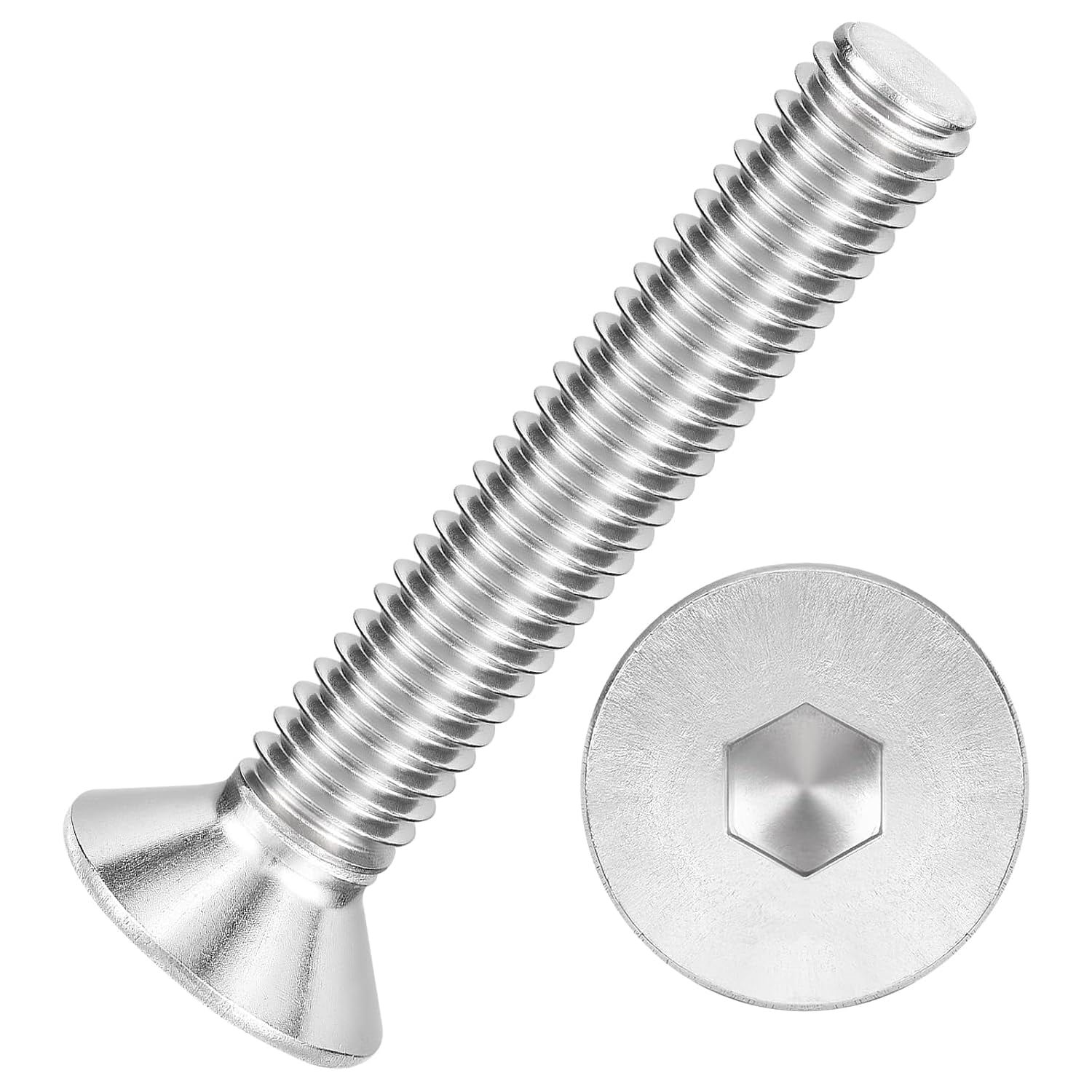 100Pcs[M3-0.5x18] Flat Head Socket Cap Screw Countersunk Bolt - Walmart.com