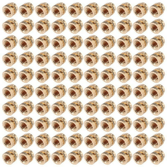 100Pcs M3 Thread Knurled Brass Threaded Heat Set Insert Embedment Nut,M3X5X4,for 3D Printer 2.4 Etc
