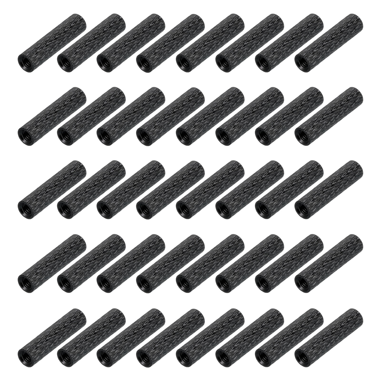 100Pcs M3 x 22mm Aluminum Knurled Spacer Standoff for RC Drone Quadcopter FPV Drone DIY Parts (Black, 5mm OD)