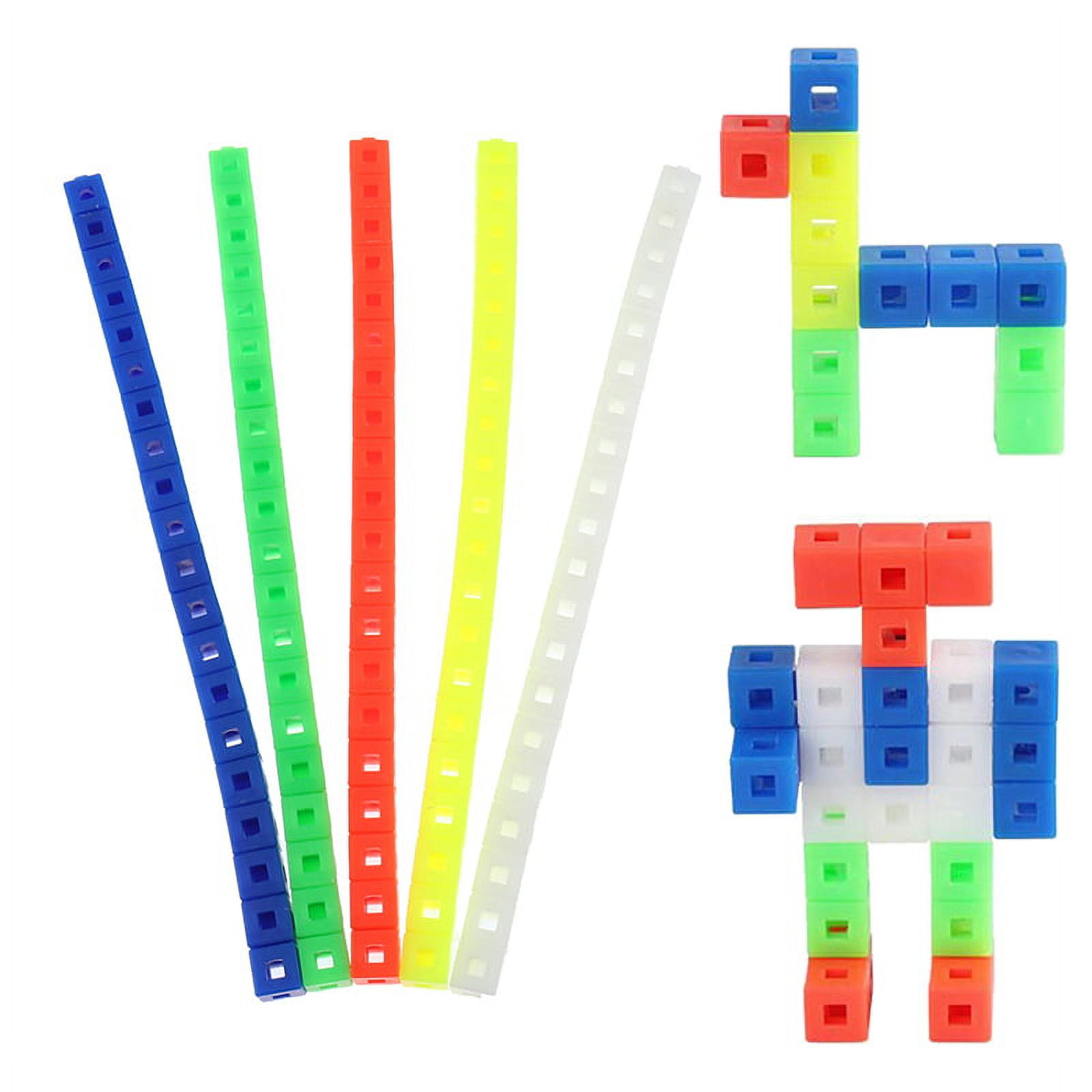 100Pcs Mathematics Linking Cubes Interlocking Counting Blocks Kids ...