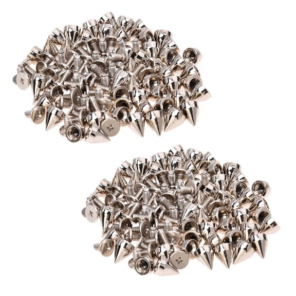 100Pcs Metal Cone Screwback Spikes Stud Leather Cloth Craft DIY Goth Punk Spot