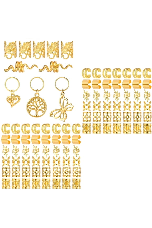 100Pcs Metal Hair Rings For Braids And Dreadlocks Hairpiece Hair Cuffs