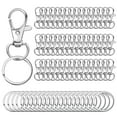 thumbnail image 1 of 100Pcs Metal Lobster Claw Clasp with Key Rings, Swivel Snap Hooks, 50PCS Keychains Clips Hooks and 50PCS Key Chain Rings, Keychain Accessories, Keychain Rings Making Kit for Crafts, Silver, 1 of 7