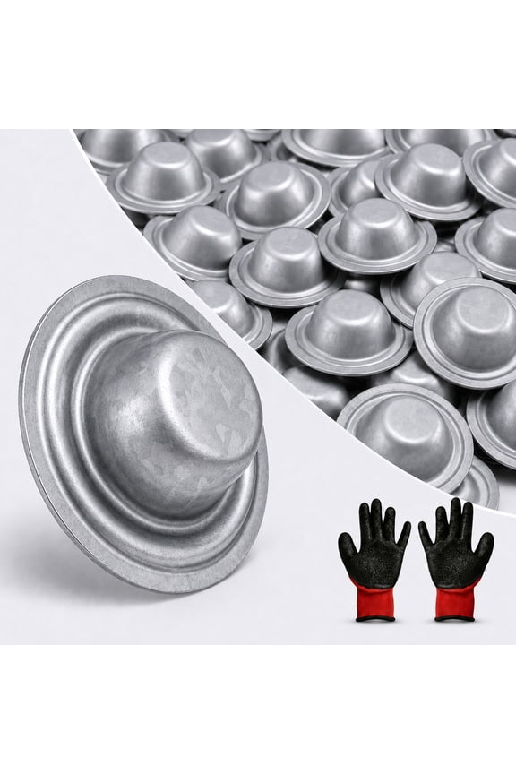 100-Pack Metal Roof Screw Caps, Galvalume Roofing Screw Cover Caps, Rustproof & Waterproof Screw Head Covers for Leak Protection, UV Resistant