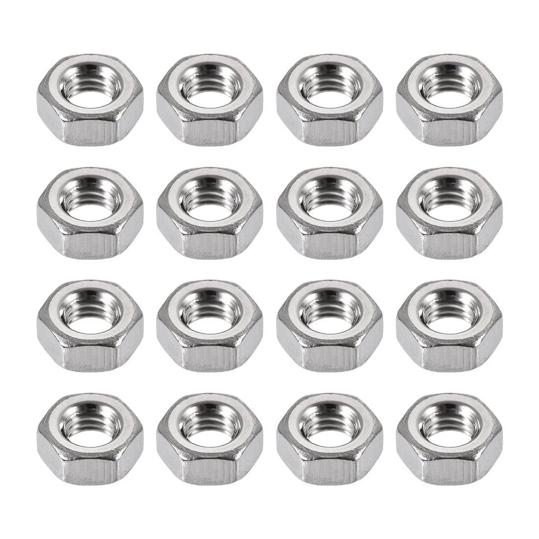 100Pcs Metric M3.5 Hex Nuts 304 Stainless Steel Fastener DIN934 for Screw Bolt
