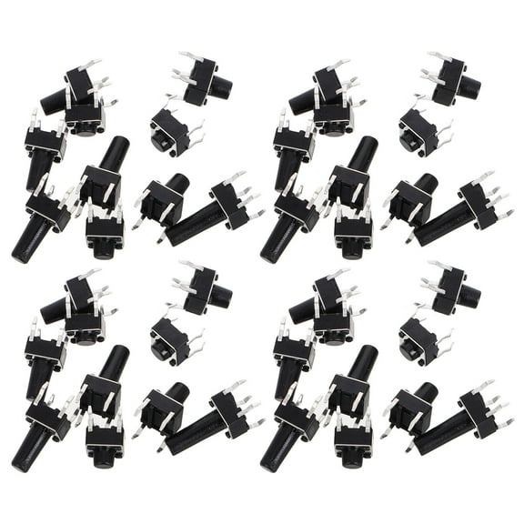 100Pcs Micro Momentary Push Button Switch Normally Open Small Tactile Switch for DIY