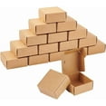 thumbnail image 1 of 100Pcs Mini Cardboard Boxes 2.2x2.2x1 Inch Brown Cardboard Gift Boxes Jewelry Kraft Box Small Corrugated Mailer Boxes Mini Boxes for Present Wrapping Packaging Small Items, 1 of 6