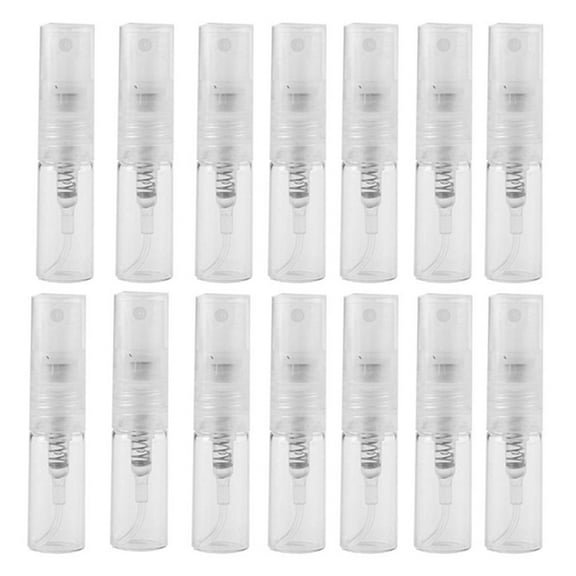 100Pcs Mini Clear 2ml Plastic Refillable Spray Bottle Portable Perfume Mouthwash Sample Vial Cosmetic Atomizer Container