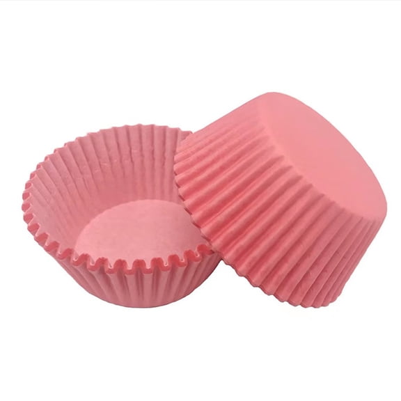 100Pcs Mini Cupcake Liners Round Cake Baking Cups Muffin Cases Home Party Pink