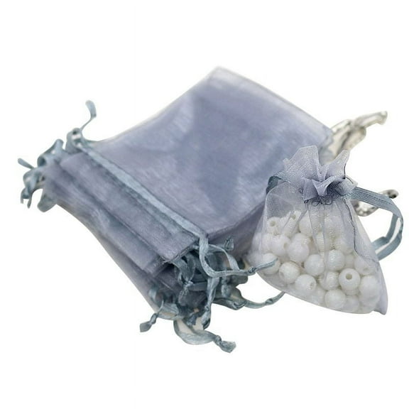 100Pcs Mini Gift Bags Pouches Organza Jewelry Drawstring Bags For Wedding/Party