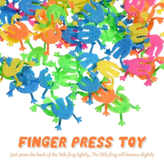 100Pcs Mini Jumping Finger Pressing Jumping Toys Pinata Filler Goodie Bag Stuffers,Treasure Box for Kids Party Favors Girl Boy
