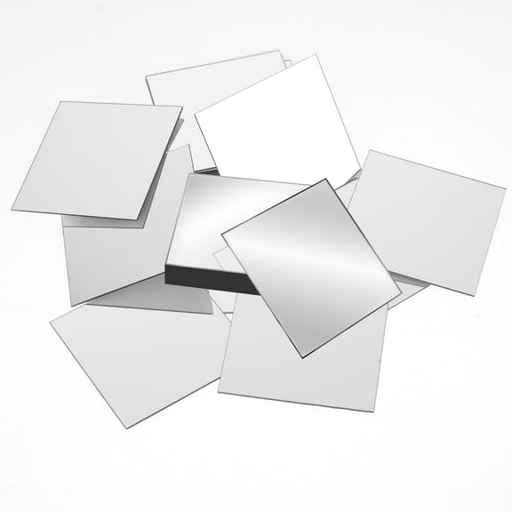 100Pcs Mini Size Square Mirror Tiles 1 inch Adhesive Small Square Mirror Tiles Craft Mirror Tiles for Crafts and DIY Projects Supplies