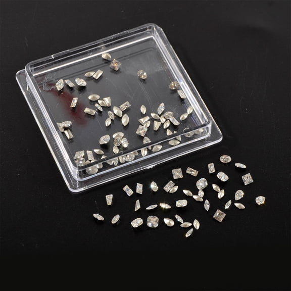 100Pcs Mixed Zircon Crystal Rhinestones Art Decorations Drop Horse Eye Zircon Pointed Stone