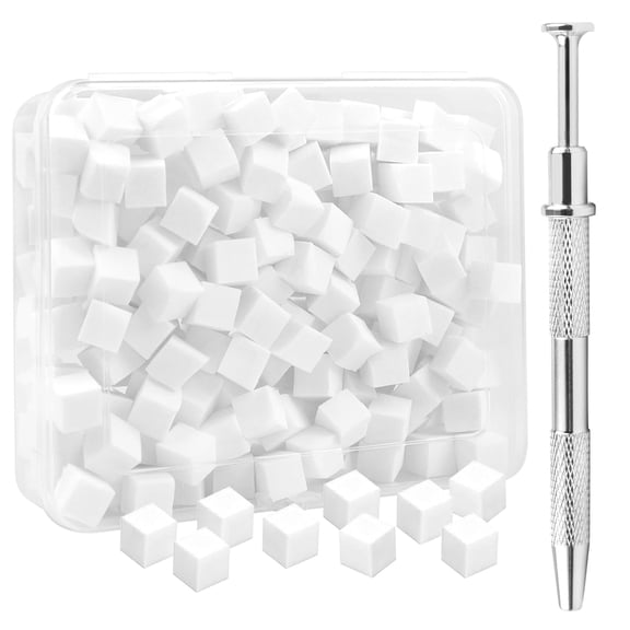 100Pcs Nail Sponges, Soft Nail Art Sponges With Grabbing Pen, Professional Manicure Nail Art Tools Accessories Supplies Nail Tech Must Have Nail Accessories Supplies for Home and Salon