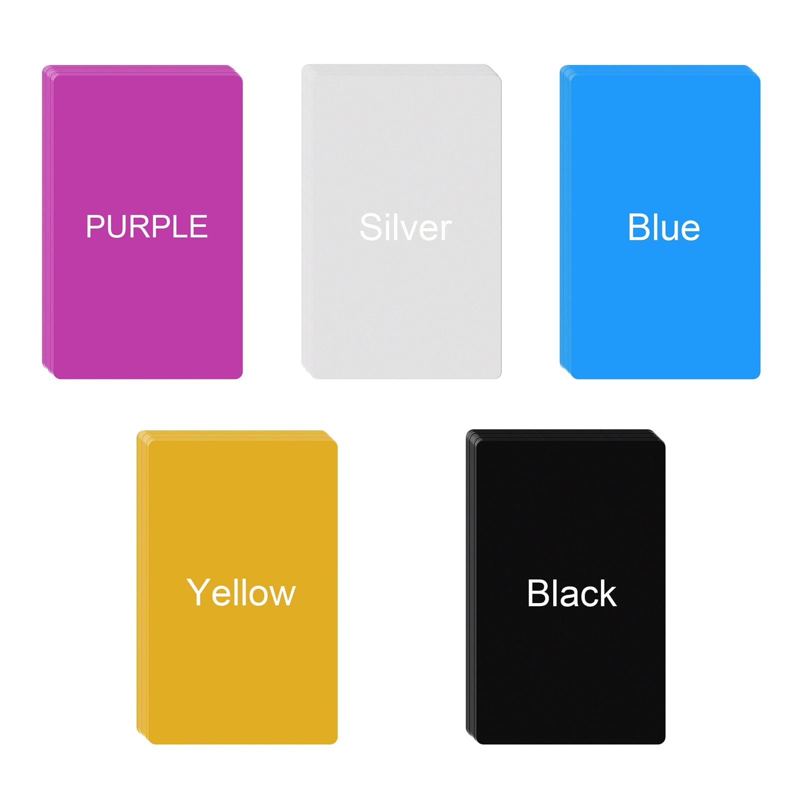 Blank Aluminum Business Card 100pcs Each Pack Multiple Color