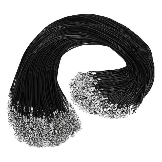 100Pcs Necklace Cord with Clasps,Necklace Cords for Pendants,18inch