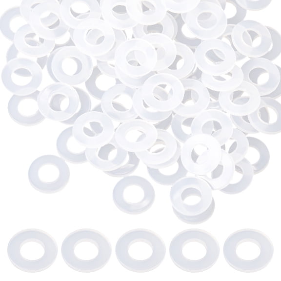 100Pcs Nylon Washers Insulation Shim White 8x1mm