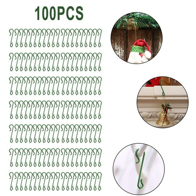 100Pcs Ornament Hooks, Christmas Ornament Hangers, Christmas Tree