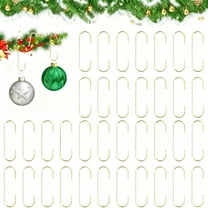100Pcs Ornament Hooks, Christmas Ornament Hooks, Ornament Hangers, Small Metal Wire Ornaments Hooks Hangers Anchors Box for Xmas Tree Decorations, Gold