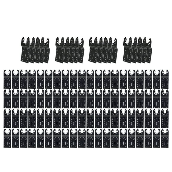 100Pcs Oscillating Tool Blades, Quick Release Durable Oscillating Tool, Fit for Precision Wood and Plastic Longer Wavy Tooth Multi Tool Blades
