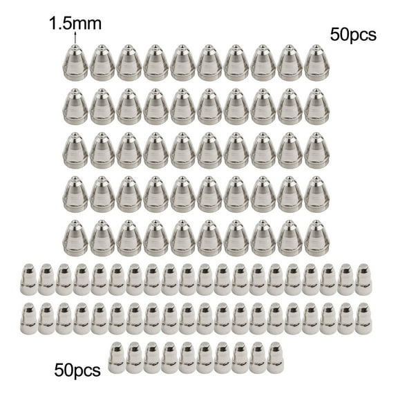 100Pcs P80 Plasma Electrode Tip Nozzle 1.5Mm Cutter Torch For Air Plasma Cutting 1.5Mm