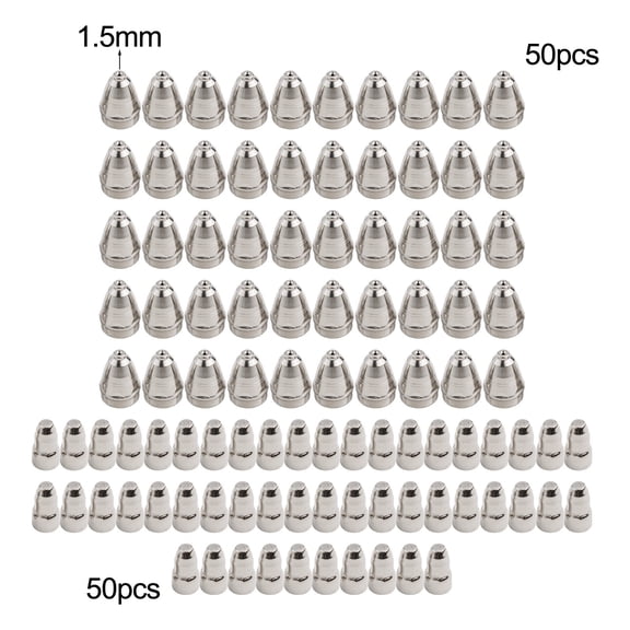 100Pcs P80 Plasma Electrode Tip Nozzle 1.5Mm Cutter Torch For Air Plasma Cutting 1.5Mm