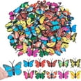 thumbnail image 1 of 100Pcs PVC Artificial Butterfly Decorations Colorful Reusable Butterflies Decor with Metal Safety Pins for Dining Table Office Home Wall Ornaments for DIY, 1 of 9