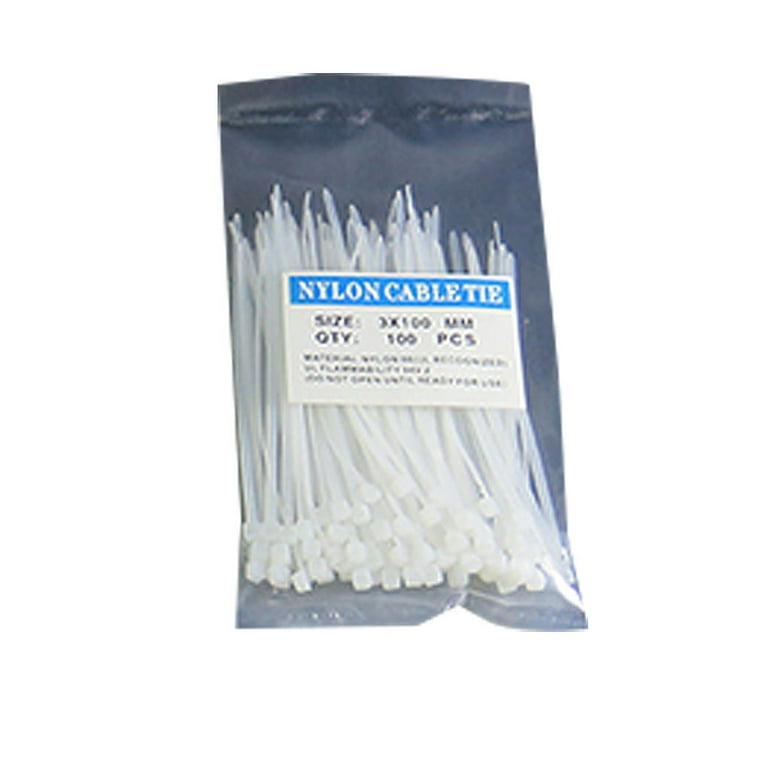 100Pcs/Pack 3\*100mm Self\-Locking Plastic Nylon Cable Ties Colorful  National Standard Reusable Nylon Cable Tie Set white 