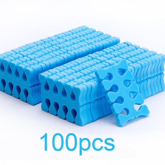 100Pcs/Pack Nail Art Finger Toe Separators Soft Heart-Shape Sponge Fingers Foot Separator Bulk Manicure Pedicure Care Tools Kits