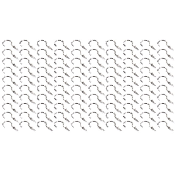 100Pcs/Pack Small Screw Hooks Hook Screws 1/2 Inch, Small Hooks For Screws Screw Hooks Small Screw Hooks For Art