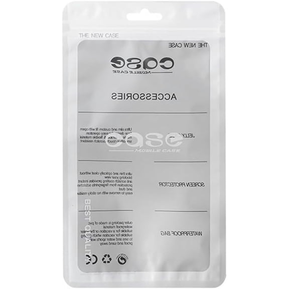 100Pcs Package Bag for Phone Case Accessory Matte Clear Waterproof Small Business Supplies Anti-Scratch Display Bags Packing Pouch Bag 8.2x4.7in (White)