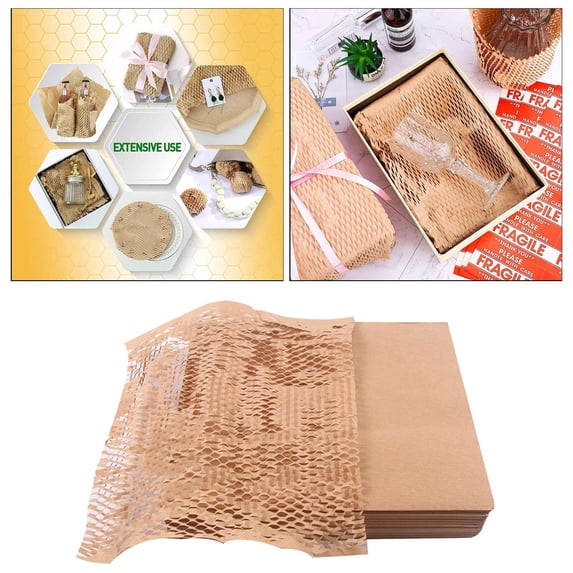 100Pcs Packaging Paper, Friendly Protective Wrap for Packing/Storing Delicate Items, Cushioning Wrap Kraft Paper - 38x30cm