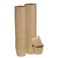 thumbnail image 1 of 100Pcs Paper Baking Cups Small Brown Kraft Paper Muffins Liners Cupcake Bulk Wrappers, 1 of 5