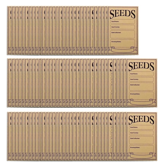 100Pcs Paper Envelopes 3x4.7Inch Sample Pocket with Preprinted Collecting Templates for Flower Vegetable Sample Storage