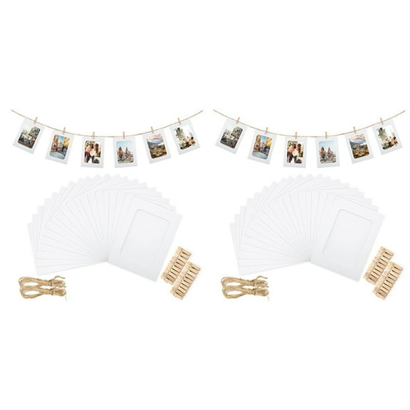 100Pcs Paper Picture Frames for 4x6Inch Photo Frames,Kit DIY Cardboard Hanging Display