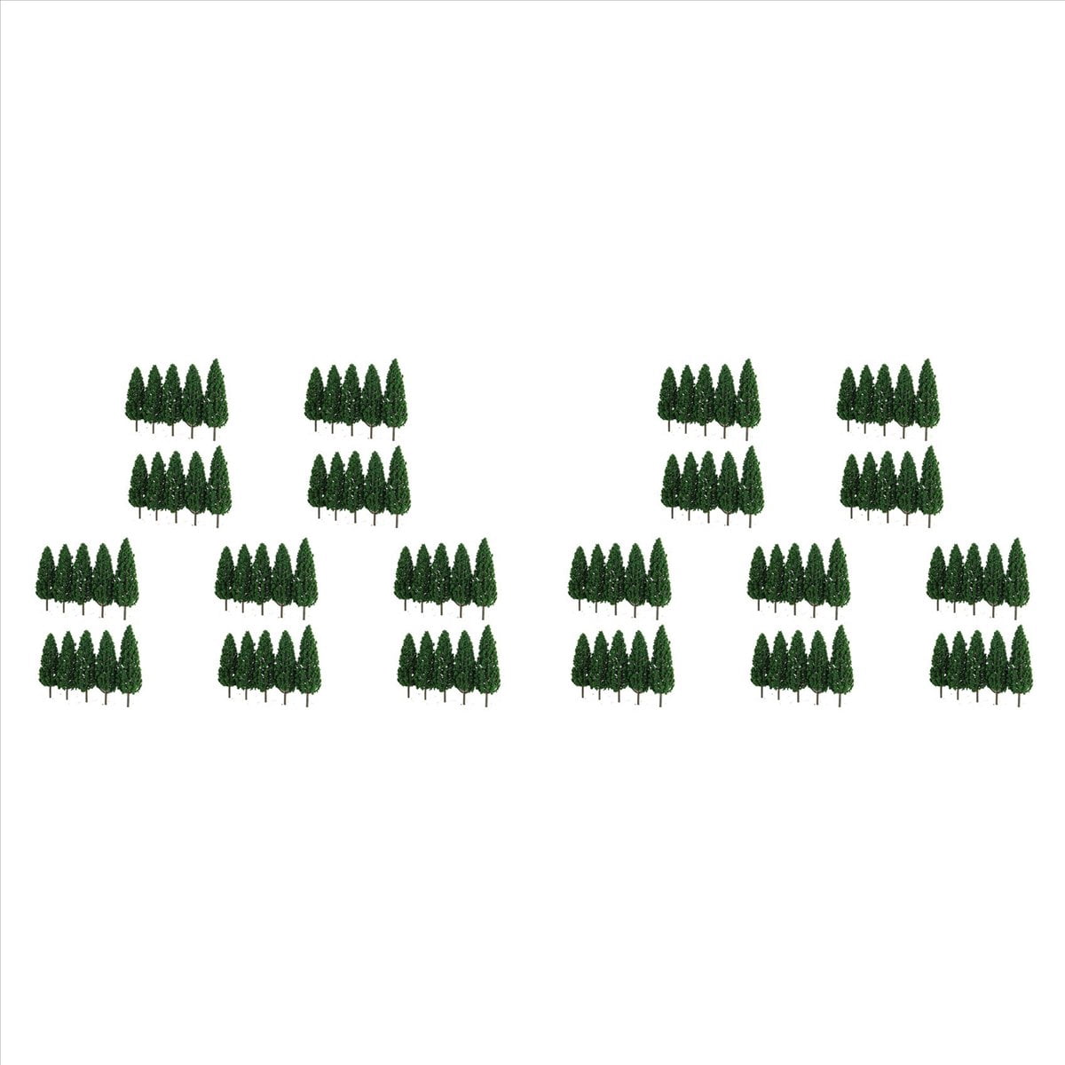100Pcs Pine Trees 1:25 Model Train Railway Building Green Model Tree for O G Scale 1/25 Railroad Layout Scenery