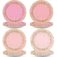 thumbnail image 1 of 100Pcs Pink Rose Gold Paper Plates Party Supplies Light Pink Tableware Set Disposable 7 Inch Polka Dot Dinner Dessert Cake Plates for Bridal Baby Shower Wedding Birthday Party Decorations, 1 of 3