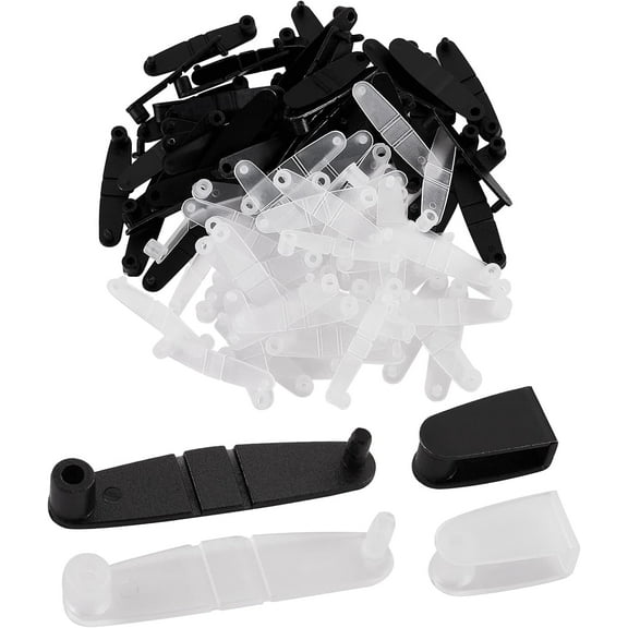 100Pcs Plastic Badge Strap Clip Carabiner Keychain Key Chain Connector Plastic Keychain Clip for Card Holder Lanyards Key Rings ID Badge Holder Strap