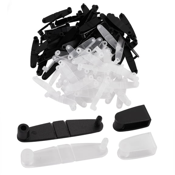 100Pcs Plastic Badge Strap Clip Carabiner Keychain Key Chain Connector Plastic Keychain Clip for Card Holder Lanyards Key Rings