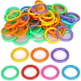thumbnail image 1 of 100Pcs Plastic Binder Rings, TRIANU Multicolor Loose Leaf Book Rings Keychain Rings Bulk Ring Clips for Index Cards Notebook Scrapbooking Crafts DIY (0.78" Diameter), 1 of 9