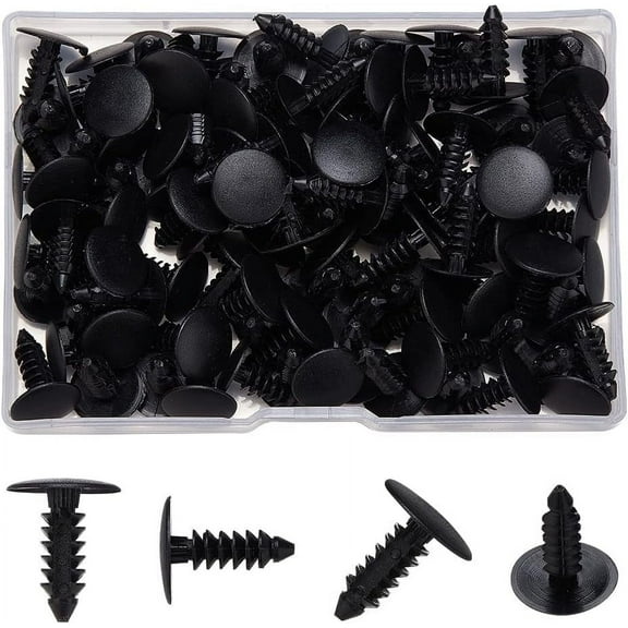 100Pcs Plastic Bumper Fastener Rivet Clips Retainer Auto Body Clips Mixed Color 1.6x1.3cm 100pcs