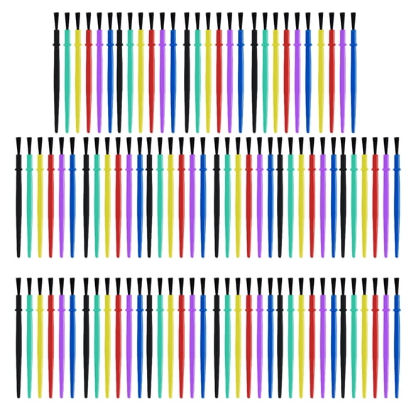 100Pcs Plastic Childrens Paint Brushes In Various Sizes Great For Crafts And Artistic Learning Paintbrush