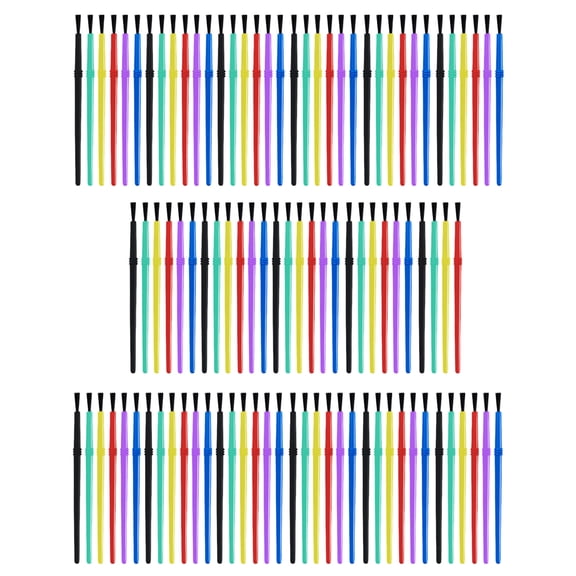 100Pcs Plastic Childrens Paint Brushes In Various Sizes Great For Crafts And Artistic Learning Paintbrush