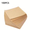 thumbnail image 1 of 100Pcs Plastic-Coated Kraft Cake Slicer Sheets 5.9"x5.9", Non-Stick Greaseproof Food Separators, Square Deli Liners for Baking, Burger Stacking, Cookie & Meat Patty Divider, for Home/Restaurant Use, 1 of 5