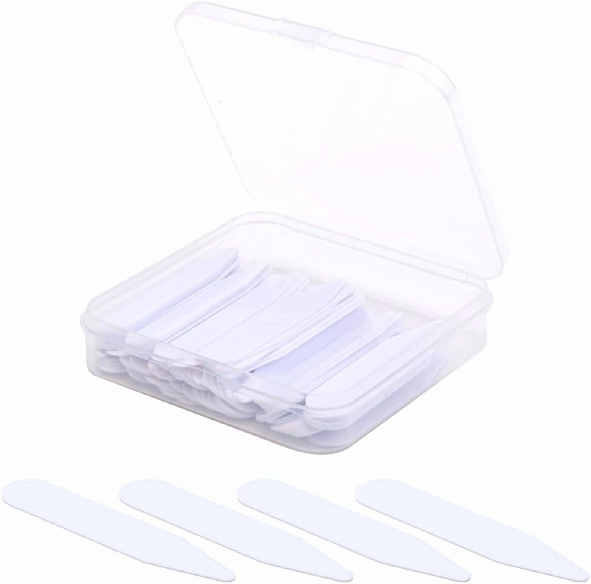 plastic tabs in dress shirt collars 100Pcs Plastic Collar Stays Collar Inserts Tab Collar White Shirt Collar Stays Set with Plastic Box Collar Tabs for Men's Premium Dress Shirts Priest