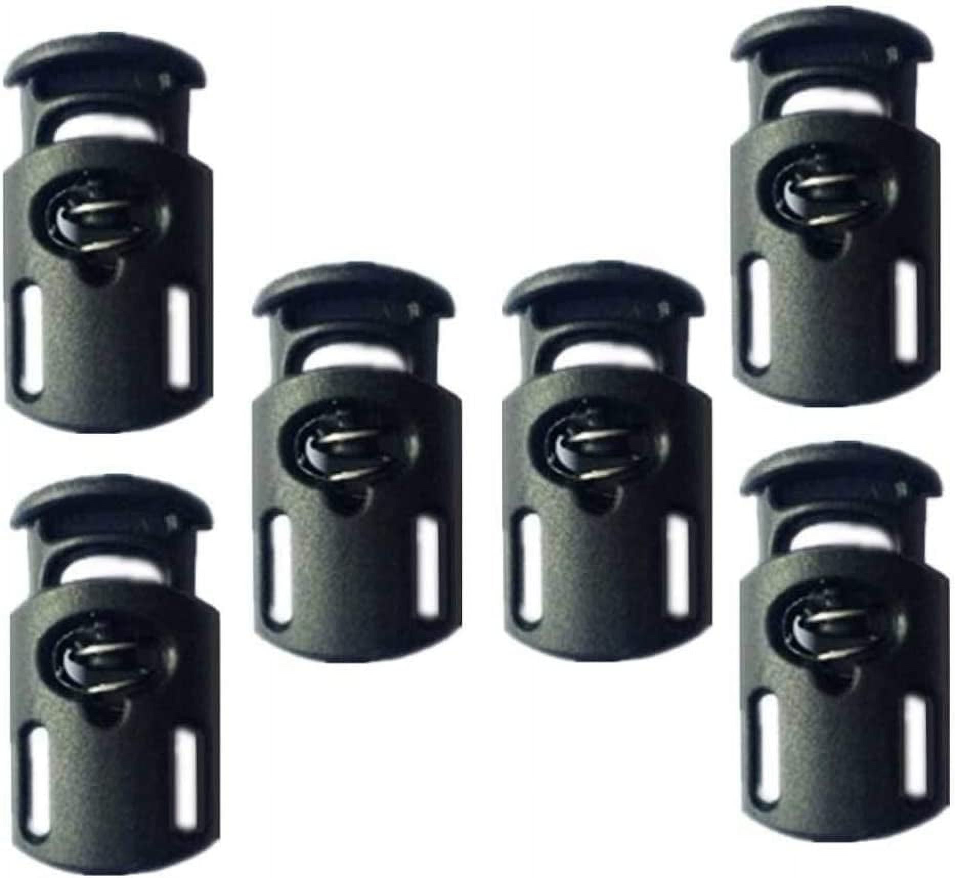 100Pcs Plastic Cord Locks Single Hole Spring Stop String Cord Locks ...